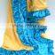 Personalized Orange Dots With Teal Blue Swirl Minky Baby Minky Blanket