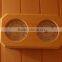 2 person traditional steam sauna room with sauna stove