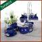 2017 new ceramic tea set/tea pot/tea cup and saucer with metal stand