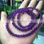 Natural charming deep purple small amethyst crystal beads bracelet for gift