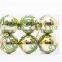 Top fashion different types Beautiful Gold painted patterns christmas plastic ball with good offer