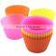 Premium Reusable Silicone Baking Cups Muffin Cups in vibrant color
