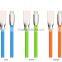 3D Zinc Alloy Head Candy Color 2.4A Fast Charging Usb Data Cable for Ios&Android