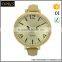 Private lable Japan movt PU leather strap stainless steel watches