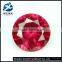 Round brilliant cut 7mm synthetic ruby corundum