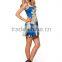 Designer One Piece Party dress Women Sexy Dress Plus Size Map Print N4-35