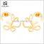 fashion cajas joyas gold plated jewelry butterfly women earrings