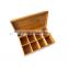 hot selling FSC&BSCI custom family table wooden tea bags packaging storage chest box