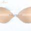 2015 sexy strapless seamless invisible one-piece nude bra reusable backless silicon bra
