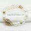 Fashion pearl bracelet jewelry 7mm AAA button round white pearl bracelet