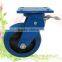 Blue Rubber Wheel 100mm Heavy Duty Swivel Furniture Caster