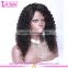 22 Inches Malaysian Deep curly Hair Long Side Part Thin Skin Silk Base Full Lace Wig