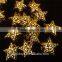 Outdoor Decorative Lights 20 LED Solar Powered Warm White Star Shape