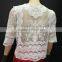 White Fabric Lace up Bodysuit /elegant Lace Tops Blouses/ Fancy Womens Lace Blouse