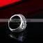 vintage cubic zircon engrave 316L stainless steel finger rings for men