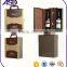 Wine Box Manufacturers pu Wine Box for 2 Bottles Silk Screen Printing