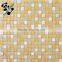 MB SMS03 Wholesale Stone Mix Glass Crackle Mosaic Tile Glass Mosaic Tile Yellow Bathroom Wall Tile