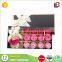 High quality rectangle custom carving rose soap flower gift packaging box with ribbon lid