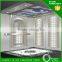 Decorative etched stainless steel sheet for elevator cabins