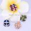 High quality cloth brooch for sale,big flower colorful cz brooch cheap price