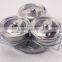 3 Pcs Compartments Stainless Steel Spice Jar With Rack/lid/ Spoon