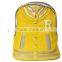 High quality Korean Splice style pu leather girl and boy school backpack bag
