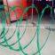 razor blade barbed wire ISO factory BTO10 and BTO22 galvanized then PVC coated iron concertina razor wire coils