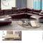 Bisini L Shape Genuine Leather Sofa, L Shape Sofa with Recliner, Modern Recliner Home Sofa Furniture