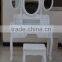 French Style Dressing Table with 3 mirrors and chair