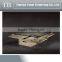 Modern design travertine marble base glass top coffee table