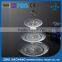 crystal glass charge plate with metal stand rack set for wedding party