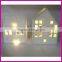 New product 2016 Christmas decoration ceramic LED light house wholesale