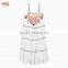 Latest Chirdren Frocks Designs White Embellished Girl Maxi Dress
