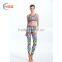 HSZ-017 Yoga Suits Top + Pants Sets Women's Yoga Fitness Wear Sexy Fancy Bra Panty Set Running Sports Mature Women Legging