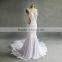 Backless White Chiffon Wedding Dress for Bride
