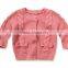 sweater manufacture girls button up long sleeve cable knit cardigan sweater for sale
