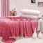 China wholesale 100 polyester letter printed pink sherpa blanket throw blanket