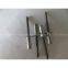 Aluminum rivets closed