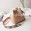 2017 Litchi Pattern Hit Color Bucket Bag Simple Casual Shoulder Bag