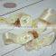 2pcs Set Ivory sash Baby Girl Sash and Matching Headband Photography Props