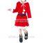 New Products High Quality Unique Christmas Santa Claus Girl Dress Costumes for Kids MFJ-0090
