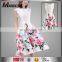 2017 Custom Service Factory Supply Ladies Sleeveless Cusual Dress Sleeveless Fashionable Satin Floral Printed Maxi Dress
