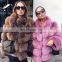 Fashion Hot Sale Womens Parka Coat Natural Fur Short Women Korean Real Fox Fur Coat