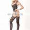 The new sexy open files lingerie Roses fishnet stockings hanging neck even