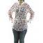 White floral front button full sleeve top for girls