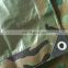 camouflage pe tarpaulin with eyelets for tent or cover