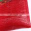 Plastic bag mesh supplier for onion garlic holder orange