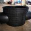 Plastic Sewage Inspection Well At The Junction Of The Pipelines Black