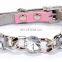 Rhinestone heart cat collar leather stitching pet collar small dog collar