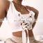 Hot Wholesale Ladies Strap Hollow Sexy Slim Skinny Crop Top